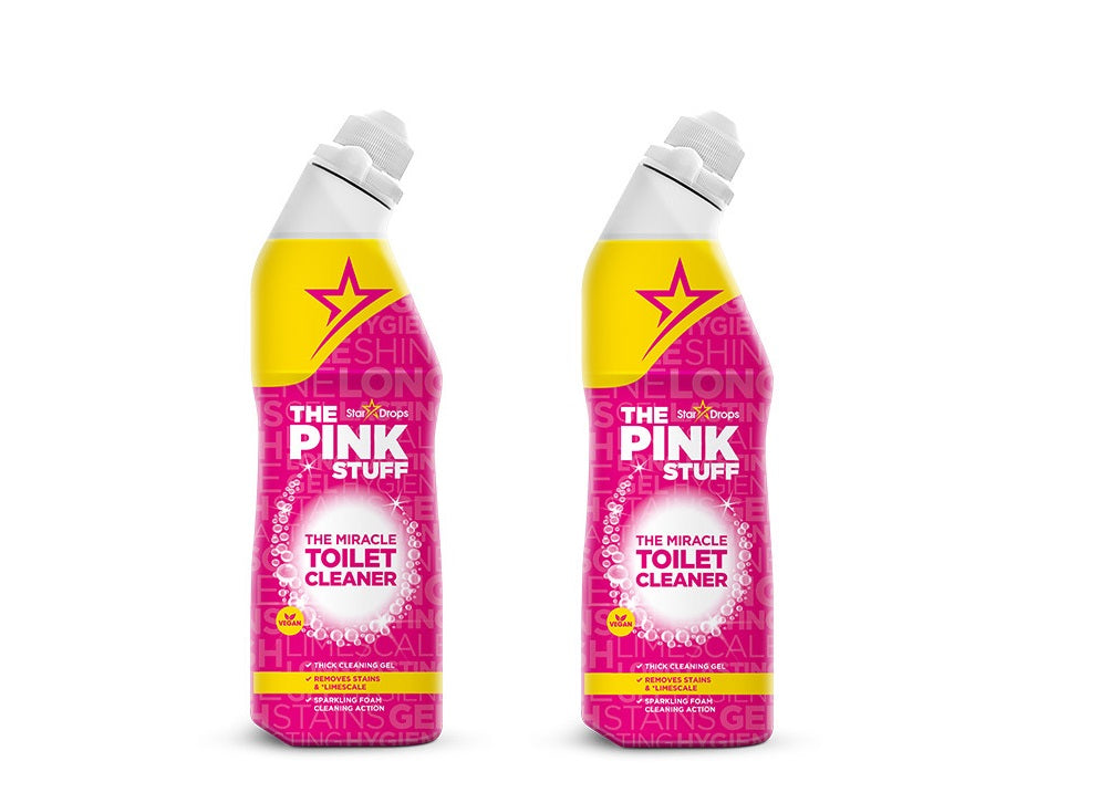 Le Pink Stuff - 2x 750 ml - Stardrops Wonder Toiletreiniger - LE Produit Merveilleux de Nettoyage - Le Nettoyant Miracle