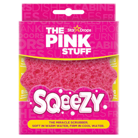 Le Pink Stuff Squeezy - Éponge à récurer double face Rose