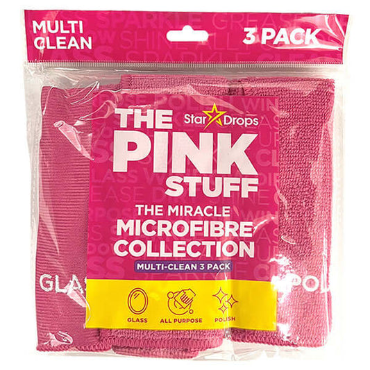 The Pink Stuff Microvezel schoonmaak doek roze (3 stuks)