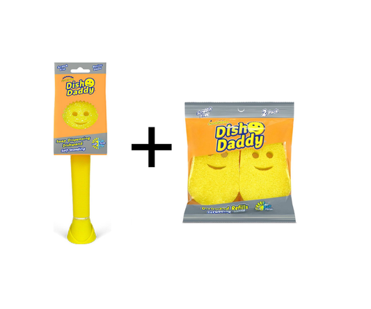 Scrub Daddy Geschirr Bürste - Inkl. 2 Extra Schwämme - Gelb