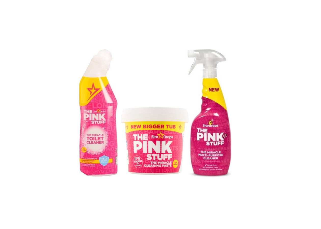 Stardrops Ultra Pinkstuff Pack - Reinigungs pasta 850 Gramm + Toilettengel + Multi-Reinigungs spray